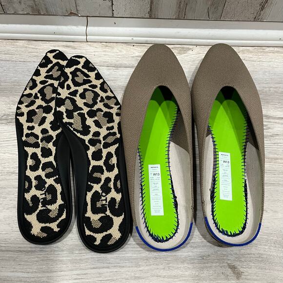 Rothy’s The Almond Demi Flats in Portobello Tan Knit Mules Women’s Size 13 - Picture 3 of 5